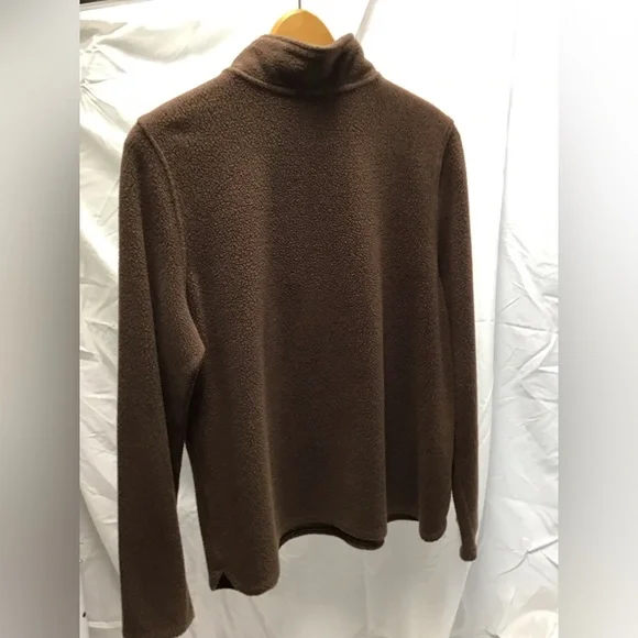 L.L. Bean Brown Zip Up Fleece Top - Picture 4 of 4